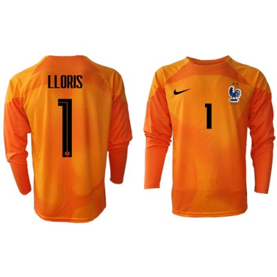 Frankreich Hugo Lloris #1 Torwart Heimtrikot WM 2022 Langarm